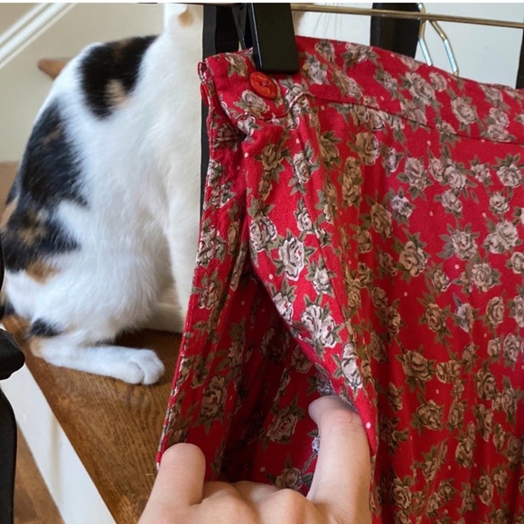 NATURAL LIFE Red Floral Midi Skirt - Picture 5 of 8